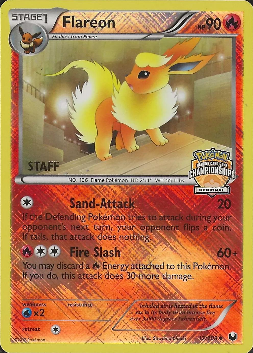 Dark Explorers Flareon [Regional-Championships-Staff] Pokémon card